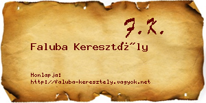 Faluba Keresztély névjegykártya